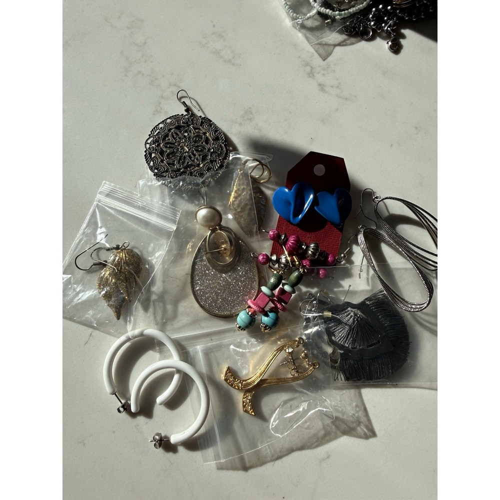 Lot Of Fashion Costume Earrings Mixed Dangle Drop Hoop Multicolor Hook